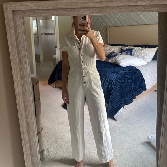Only worn once! White jumpsuit from reformation jeans - Picture 2 of 5